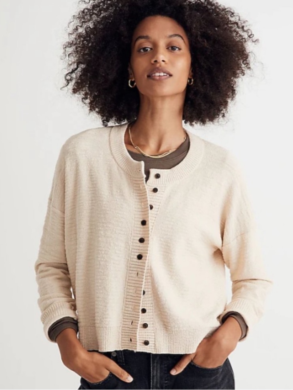 Madewell cropped cardigan